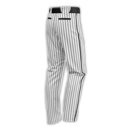 White Baseball Pants with Black stripes