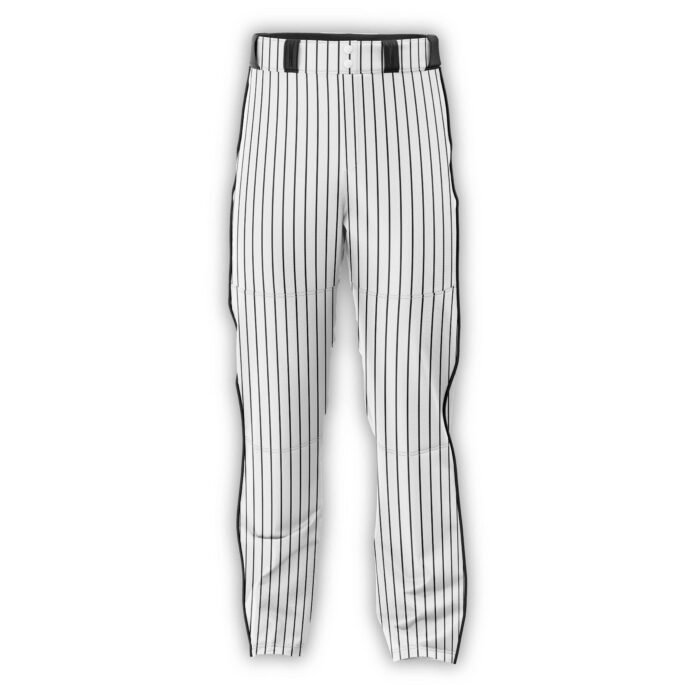 White Baseball Pants with Black stripes