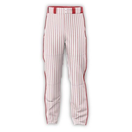 White baseball Pants with red stripes