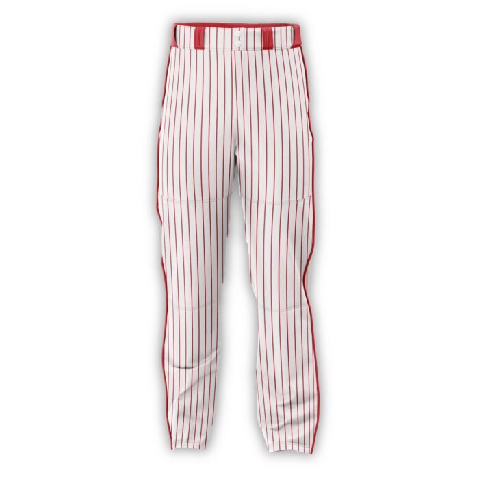 White baseball Pants with red stripes