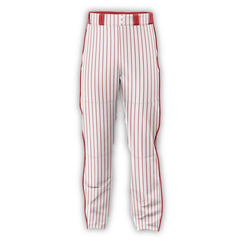 White baseball Pants with red stripes
