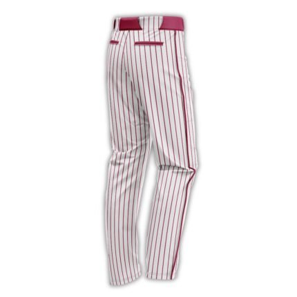 Pink Stripes White Baseball Pant