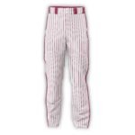 Pink Stripes White Baseball Pant