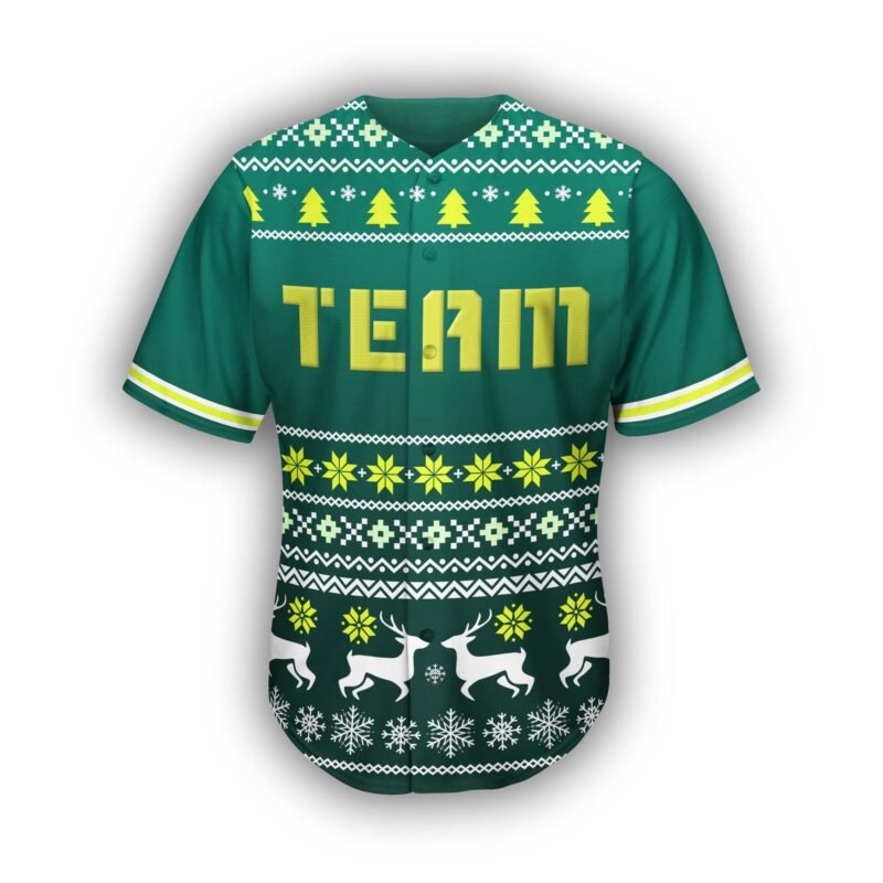 Green Christmas Baseball jersey