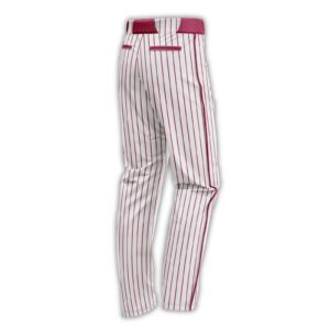 Pink Stripes White Baseball Pant