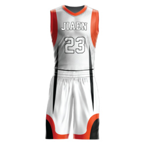 Custom white and Orange Basketball shirts and Shorts